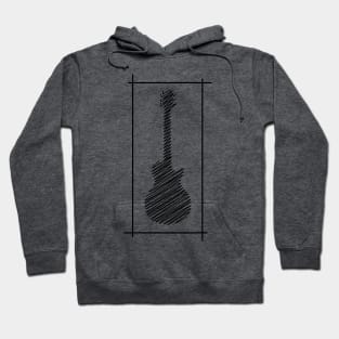 Guitar Scribbled Art 3 (Light B/G) Hoodie